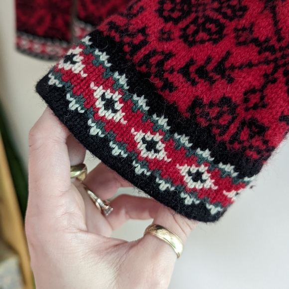 L.L. Bean | S/M | Nordic Fair Isle Merino Wool Zip From Sweater - Picture 6 of 11